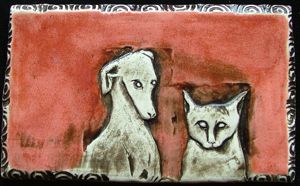 dog and cat tile