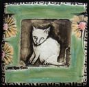 cat art tile