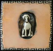 sitting dog tile