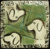 three headed dog tile