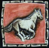 running horse tile